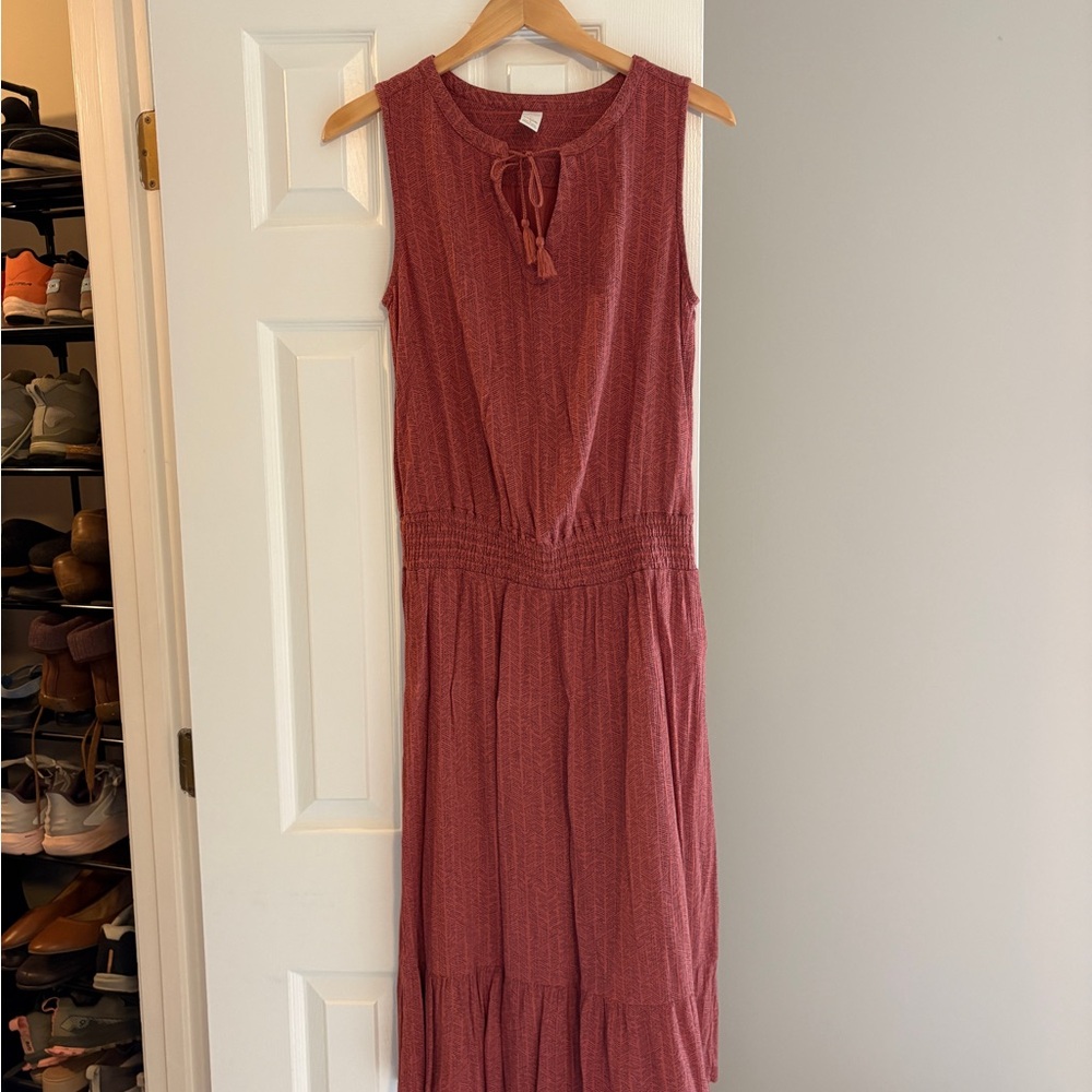 Prana Sleeveless Terracotta Midi Dress